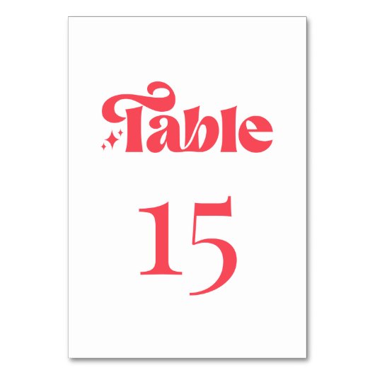 Retro Modern Rood & Wit Huwelijk Kaart (Achterkant)