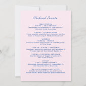 Retro Modern Roze Bachelorette Weekend Kaart (Achterkant)