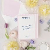 Retro Modern  Roze Bruidsmeisje Voorstel Kaart