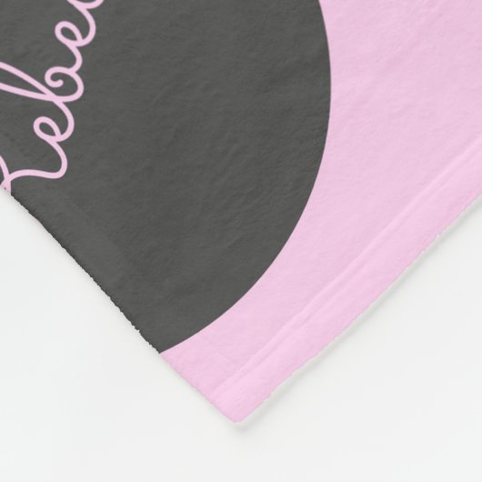 Retro-modern Roze & Grijs Modern Polka Dot Design Fleece Deken (Hoek)