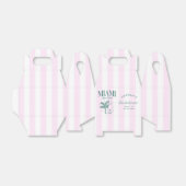 Retro Modern Roze & Groen Miami Bachelorette Party Bedankdoosjes (Uitgevouwen)
