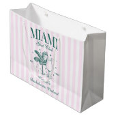Retro Modern Roze & Groen Miami Bachelorette Party Groot Cadeauzakje (Voorkant Gekanteld)