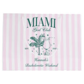 Retro Modern Roze & Groen Miami Bachelorette Party Groot Cadeauzakje (Achterkant)