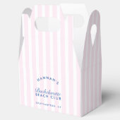 Retro Modern Roze & Navy Bachelorette Bedankdoosjes (Geopend)