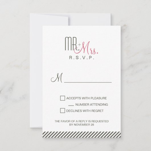 Retro Modern RSVP (Voorkant)