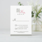 Retro Modern RSVP Kaartje (Staand voorkant)