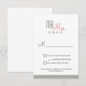 Retro Modern RSVP Kaartje (Voorkant / Achterkant)