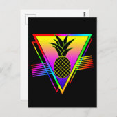 Retro Modern Silhouet Ananas Zomerfruit Briefkaart (Voorkant / Achterkant)