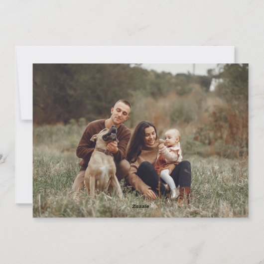 Retro Modern & Stijlvol Kerstboom 2 Foto Feestdagenkaart (Achterkant)