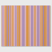 Retro Modern Stripes Patroon Lavendel Sinaasappel  Cadeaupapier (Vlak)