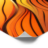 Retro Modern Teal Orange Psychedelic 75th Birthday Poster (Hoek)