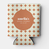 Retro Modern Terracotta Stippen Vrijgezellenfeest  Blikjeskoeler (Voorkant)