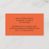 Retro Modern Twist Barber Hair Stylist Visitekaartje (Achterkant)