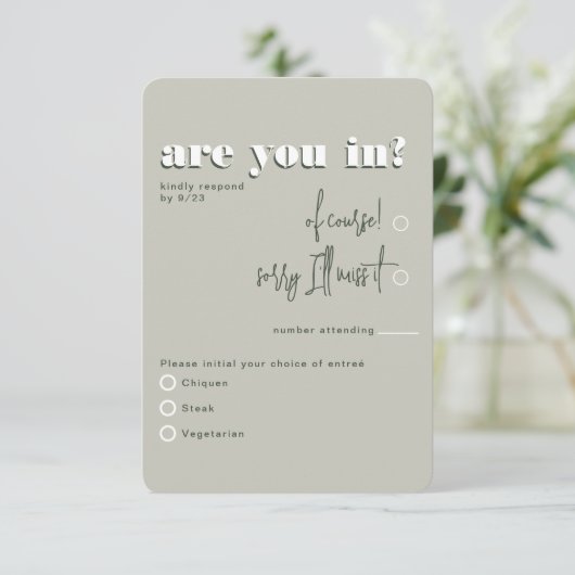 Retro Modern Vet Groen Menu (Staand voorkant)