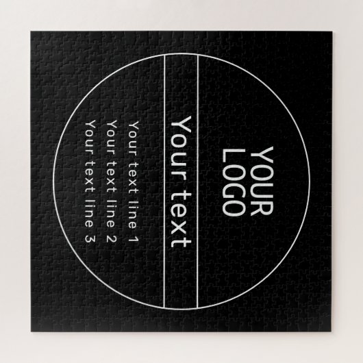 Retro-Modern voeg je eigen tekst toe Legpuzzel (Horizontaal)