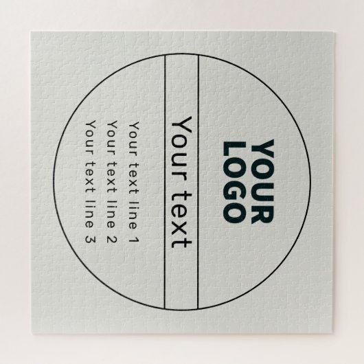 Retro-Modern voeg je eigen tekst toe Legpuzzel (Horizontaal)