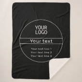 Retro-Modern voeg je eigen tekst toe Sherpa Deken (Voorkant)