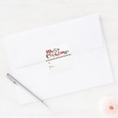 Retro Modern Vrolijk Kerstcadeau Label Stickers (Envelop)