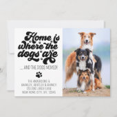 Retro Modern We hebben aangepaste hondenfoto verpl Aankondiging (Voorkant)