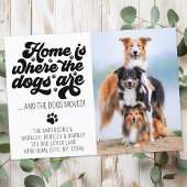 Retro Modern We hebben aangepaste hondenfoto verpl Aankondiging