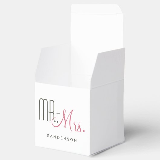 Retro Modern Weddenbox Bedankdoosjes (Geopend)