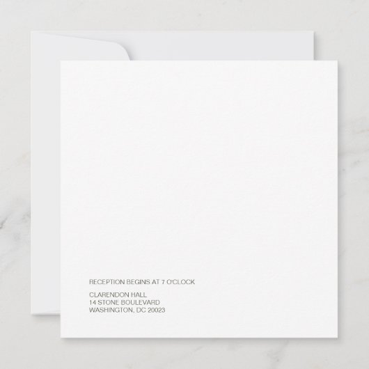 Retro Modern Wedding Kaart (Achterkant)