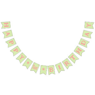 Retro Modern Wild Happy 1e Verjaardag bunting Vlaggetjes