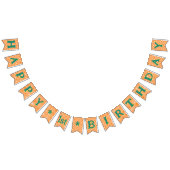 Retro Modern Wild Happy 1e Verjaardag bunting Vlaggetjes (Alle)