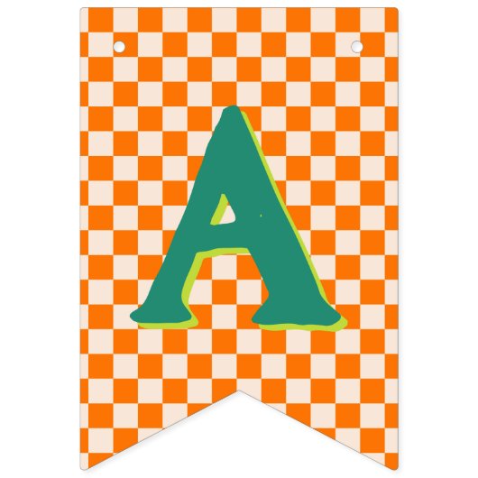 Retro Modern Wild Happy 1e Verjaardag bunting Vlaggetjes (Tweede vlag)