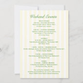 Retro Modern Yellow & Green Bachelorette Weekend Kaart (Achterkant)