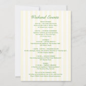 Retro Modern Yellow & Green Bachelorette Weekend Kaart (Achterkant)