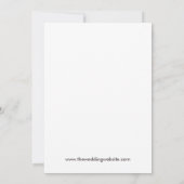 Retro Modern Zwart Bold & Chic Wedding Kaart (Achterkant)