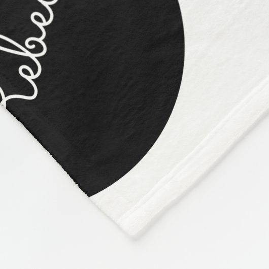 Retro-modern zwart-wit polka dot design fleece deken (Hoek)