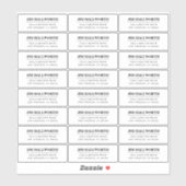 Retro-modern zwart-wit retouradres sticker (Vel)