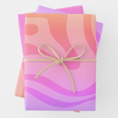 Retro Moderne Abstracte vloeistof roze Inpakpapier Vel (In situ)