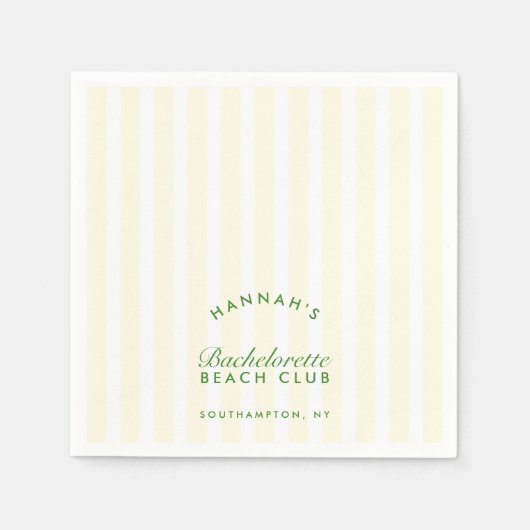 Retro Moderne Bachelorette Groen & Geel Servet (Voorkant)