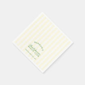 Retro Moderne Bachelorette Groen & Geel Servet (Hoek)