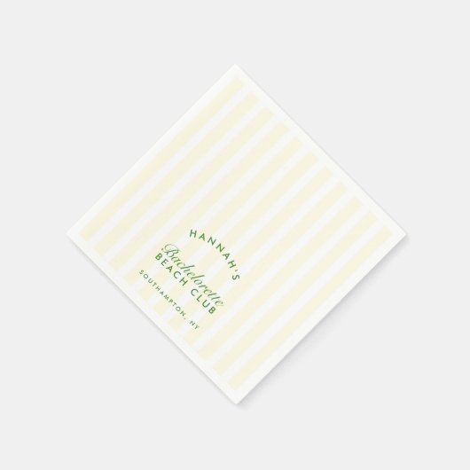 Retro Moderne Bachelorette Groen & Geel Servet (Hoek)