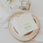 Retro Moderne Bachelorette Groen & Geel Servet<br><div class="desc">Geef een speelse retro touch in je vrijgezellenbijeenkomst met de Retro Modern Bachelorette Groene & Gele Servetten. Deze servetten combineren moeiteloos nostalgische charme met een hedendaags gevoel, en zetten een casual stijlvolle toon voor uw viering. De levendige groene en gele tinten voegen een vrolijke pop toe aan de feestsfeer. Verbeter...</div>