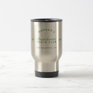Retro Moderne Bachelorette Groen Gepersonaliseerd Reisbeker