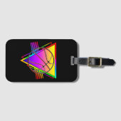 Retro Moderne Basketbal Bagagelabel (Voorkant (horizontaal))