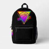 Retro moderne basketbal bedrukte rugzak (Voorkant)