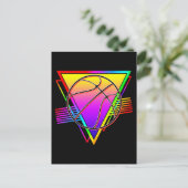 Retro Moderne Basketbal Briefkaart (Staand voorkant)