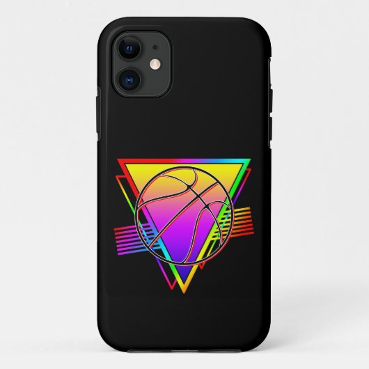 Retro Moderne Basketbal Case-Mate iPhone Case (Achterkant)