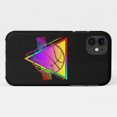 Retro Moderne Basketbal Case-Mate iPhone Case (Achterkant (horizontaal))