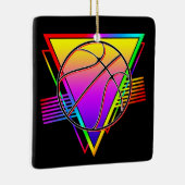Retro moderne basketbal keramisch ornament (Rechts)