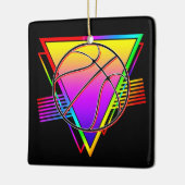 Retro moderne basketbal keramisch ornament (Links)