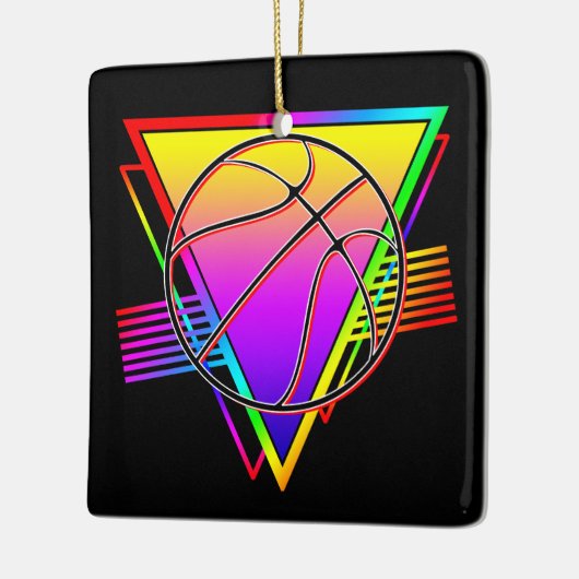 Retro moderne basketbal keramisch ornament (Links)