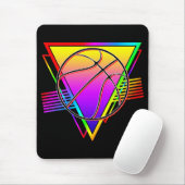 Retro moderne basketbal muismat (Met muis)