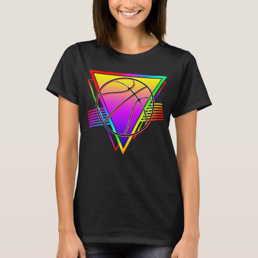 Retro Moderne Basketbal T-shirt (Voorkant)